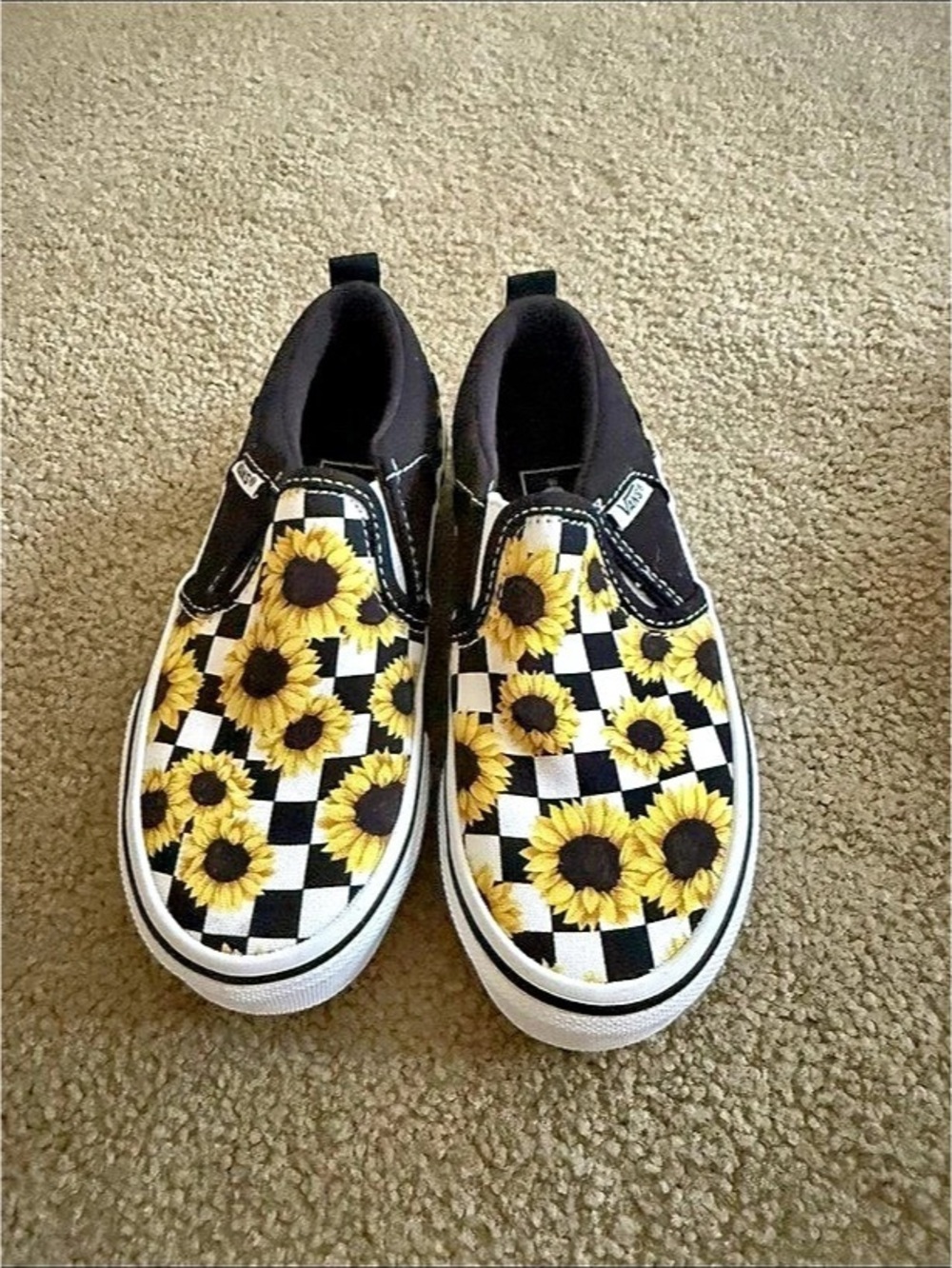 Vans Classic Slip-On Floral Checkerboard Sneakers US missy 12